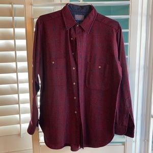 Pendleton button down. 100% Virgin Wool